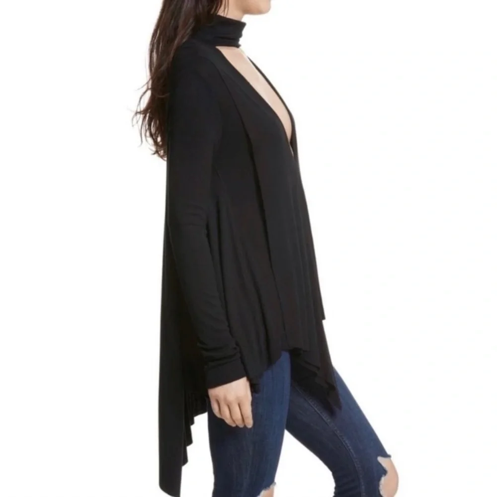 Free People Uptown Turtleneck Plunging Top